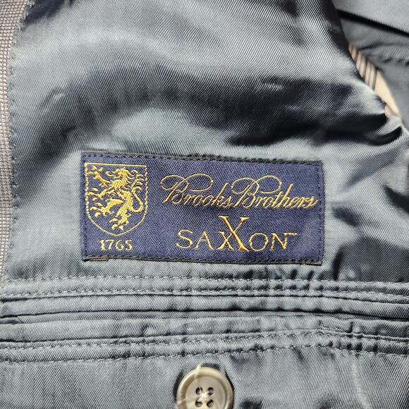 Brooks Brothers 1818 Mens Sport Coat Blazer 42L Gray Wool Solid Two-Button Notch - Picture 7 of 16